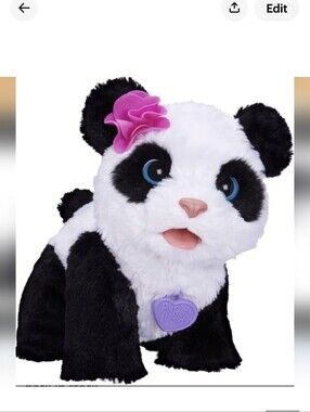 FurReal Friends Pom Pom My Baby Panda Plush Pet Interactive Toy, Like New